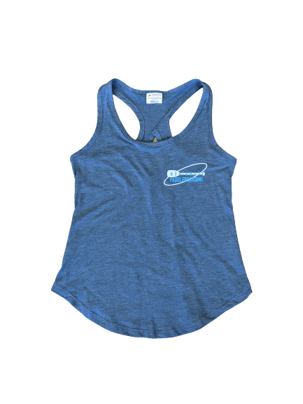 northwest paddleboarding girls tank top, northwest paddleboarding girls keyhole racerback tank top, girls keyhole racerback tank top, racerback tank top, girls fit, loose fit, scoop neck, contoured bottom, comfortable tank top, relaxed fit, northwest paddleboarding logo